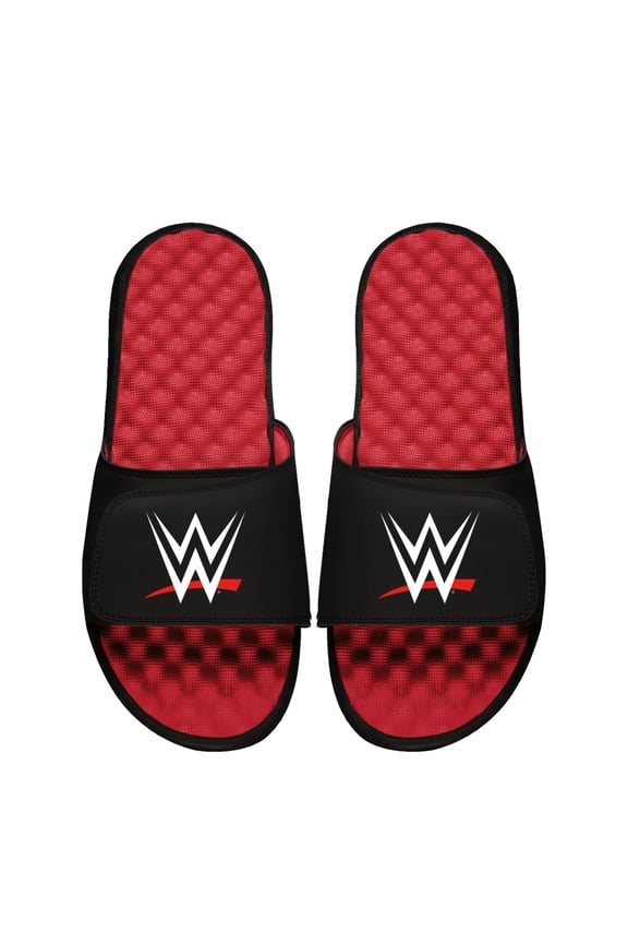 Youth ISlide  Black/Red WWE Logo Slide Sandals