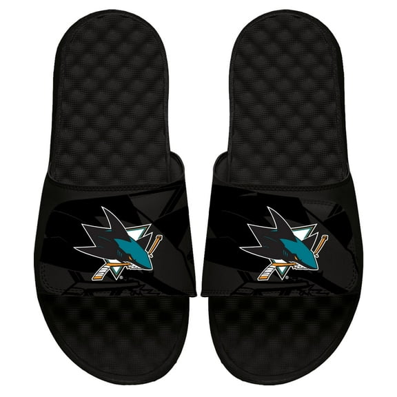 Youth ISlide Black San Jose Sharks OT Slide Sandals