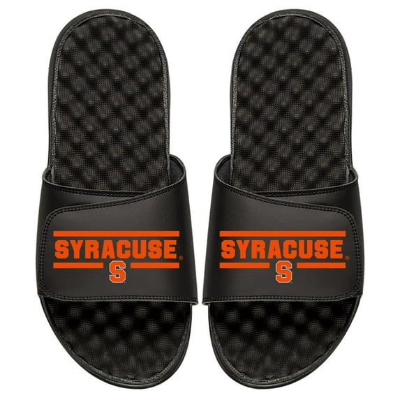 Youth ISlide Black Syracuse Orange Football Bar Logo Slide Sandals