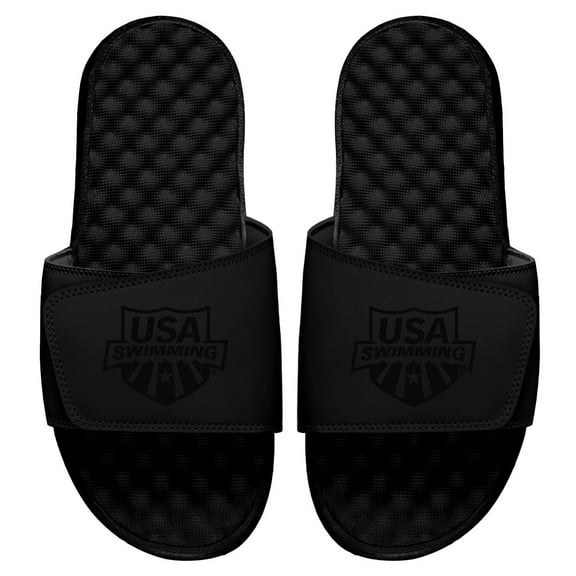 Youth ISlide Black USA Swimming Tonal Slide Sandals
