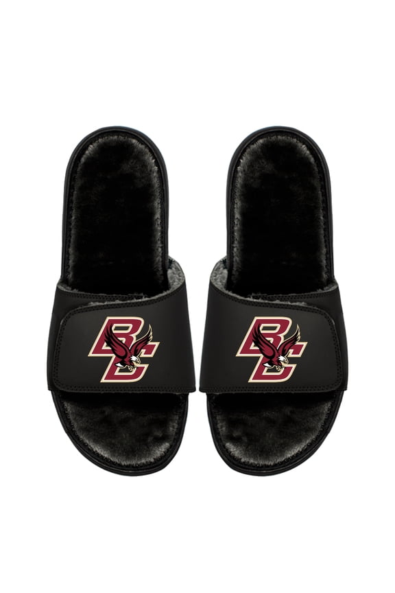 Youth ISlide Boston College Eagles Logo Fur Slide Sandals
