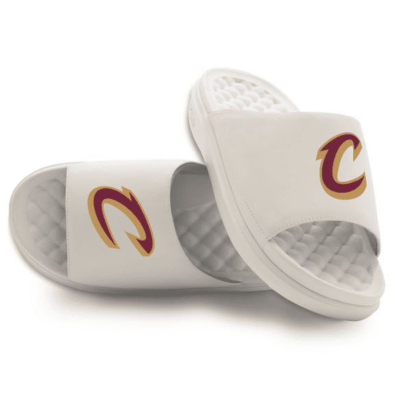 Youth ISlide Cream Cleveland Cavaliers Primary Motive Slide Sandals
