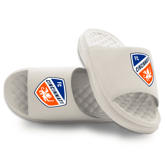 Youth ISlide Cream FC Cincinnati Primary Motive Slide Sandals