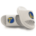thumbnail image 1 of Youth ISlide Cream Golden State Warriors Primary Motive Slide Sandals, 1 of 5