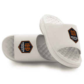 Youth ISlide Cream Houston Dynamo FC Primary Motive Slide Sandals