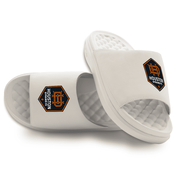 Youth ISlide Cream Houston Dynamo FC Primary Motive Slide Sandals