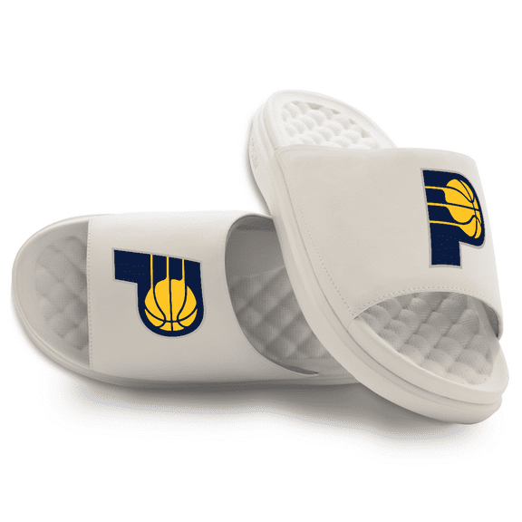 Youth ISlide Cream Indiana Pacers Primary Motive Slide Sandals