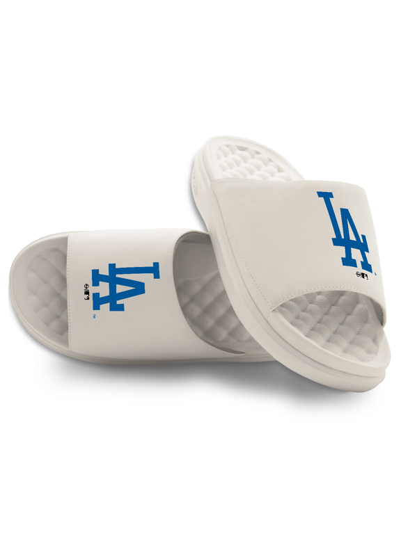 Youth ISlide Cream Los Angeles Dodgers Alternate Motive Slide Sandals