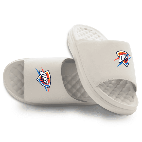 Youth ISlide Cream Oklahoma City Thunder Primary Motive Slide Sandals