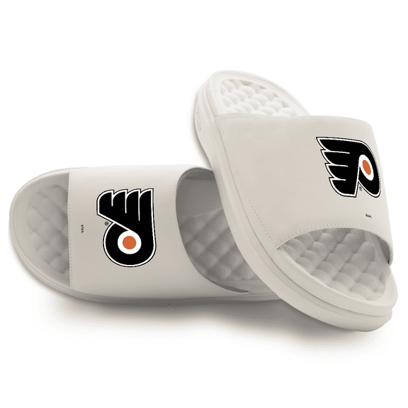 Youth ISlide Cream Philadelphia Flyers Primary Motive Slide Sandals