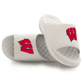 thumbnail image 1 of Youth ISlide Cream Wisconsin Badgers Primary Motive Slide Sandals, 1 of 5