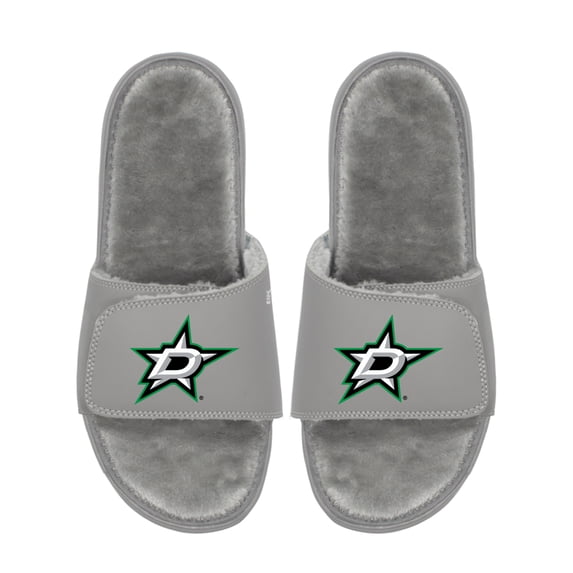 Youth ISlide Dallas Stars Logo Fur Slide Sandals