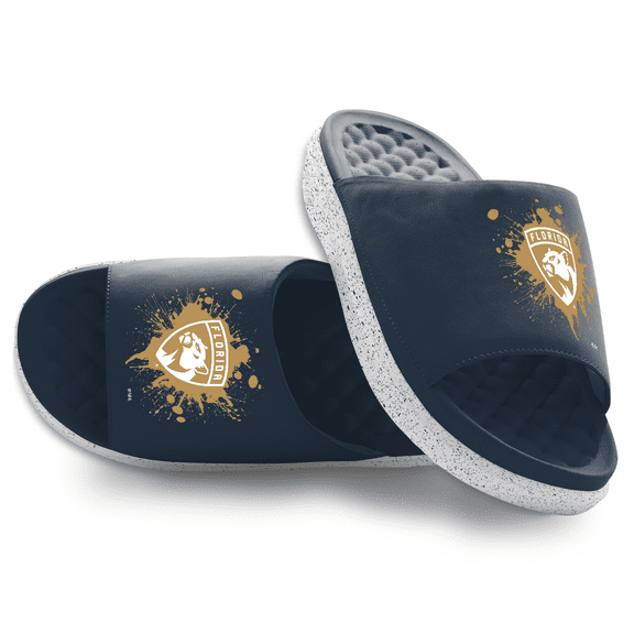 Youth ISlide Florida Panthers Centered Logo Splat Motive Slide Sandals