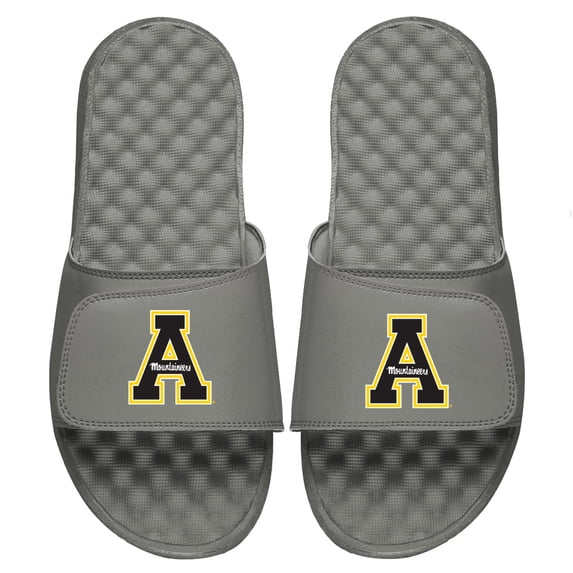 Youth ISlide Gray Appalachian State Mountaineers Primary Logo Slide Sandals