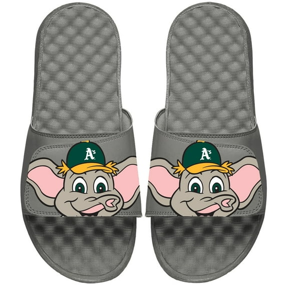 Youth ISlide Gray Athletics Mascot Slide Sandals