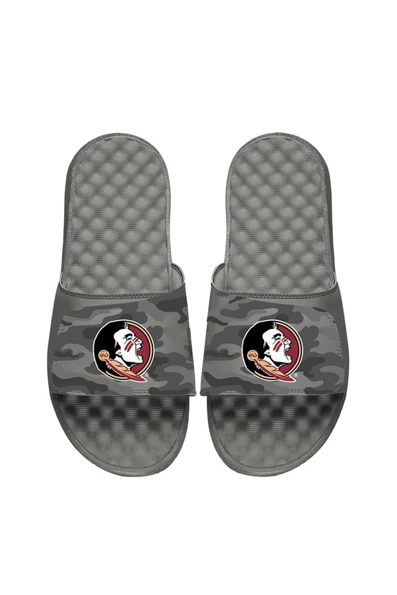 Youth ISlide Gray Florida State Seminoles Camo Slide Sandals