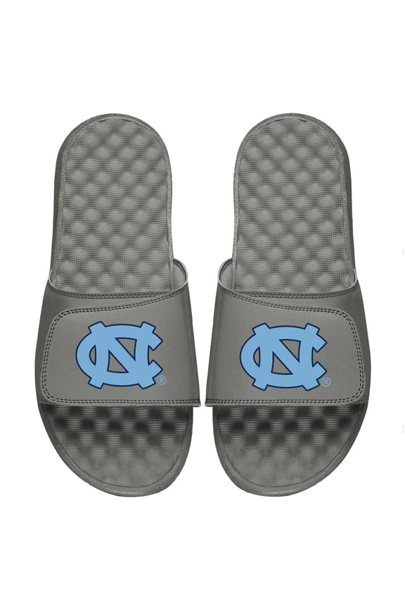 Youth ISlide Gray North Carolina Tar Heels Primary Logo Slide Sandals