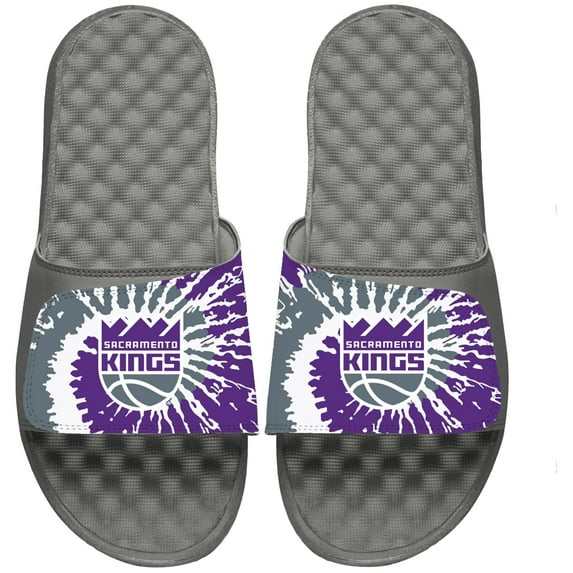 Youth ISlide Gray Sacramento Kings Tie Dye Slide Sandals