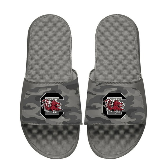 Youth ISlide Gray South Carolina Gamecocks Camo Slide Sandals