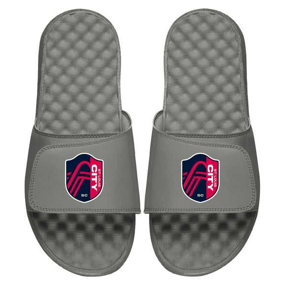 Youth ISlide Gray St. Louis City SC Primary Logo Slide Sandals