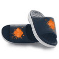 thumbnail image 1 of Youth ISlide Houston Astros Centered Logo Splat Motive Slide Sandals, 1 of 3