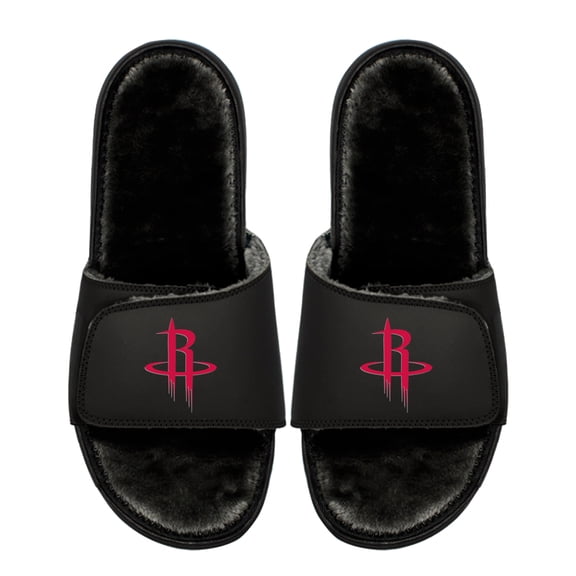 Youth ISlide Houston Rockets Logo Fur Slide Sandals
