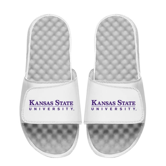Youth ISlide Kansas State Wildcats Wordmark Stack Slide Sandals