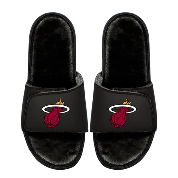 Youth ISlide Miami Heat Logo Fur Slide Sandals
