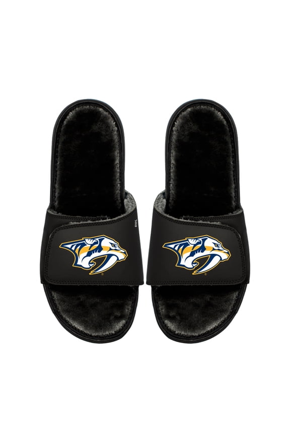 Youth ISlide  Nashville Predators Logo Fur Slide Sandals