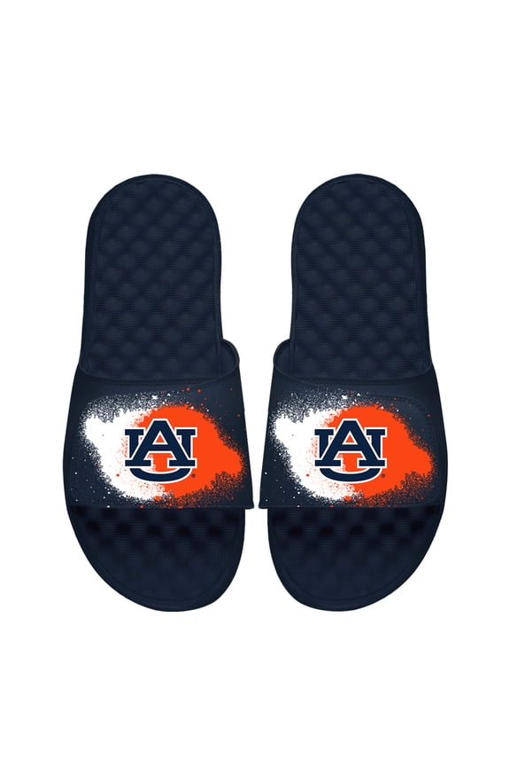 Youth ISlide  Navy Auburn Tigers Spray Paint Slide Sandals