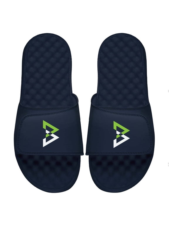 Youth ISlide Navy Beast Mode Logo Slide Sandals