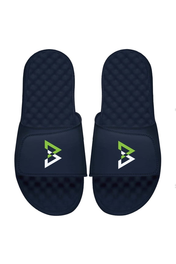 Youth ISlide Navy Beast Mode Logo Slide Sandals