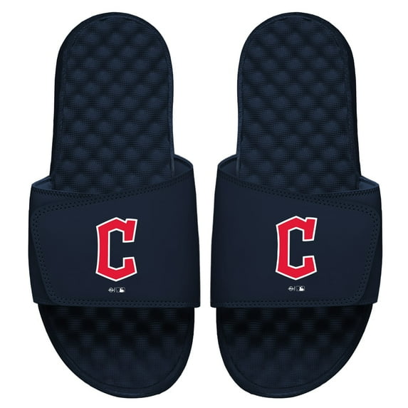 Youth ISlide Navy Cleveland Guardians Team Logo Slide Sandals