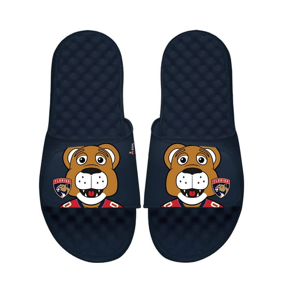 Youth ISlide Navy Florida Panthers Team Mascot Slide Sandals