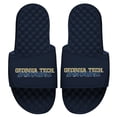 thumbnail image 1 of Youth ISlide Navy Georgia Tech Yellow Jackets Basketball Stacked Slide Sandals, 1 of 1