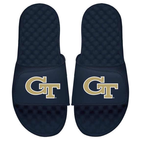 Youth ISlide Navy Georgia Tech Yellow Jackets Primary Logo Slide Sandals