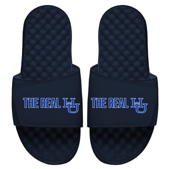 Youth ISlide Navy Hampton Pirates Real Logo Slide Sandals