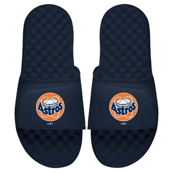 Youth ISlide Navy Houston Astros Cooperstown Logo Slide Sandals