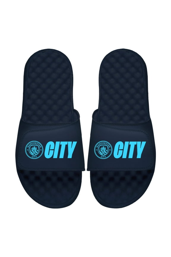 Youth ISlide Navy Manchester City City Logo Slide Sandals