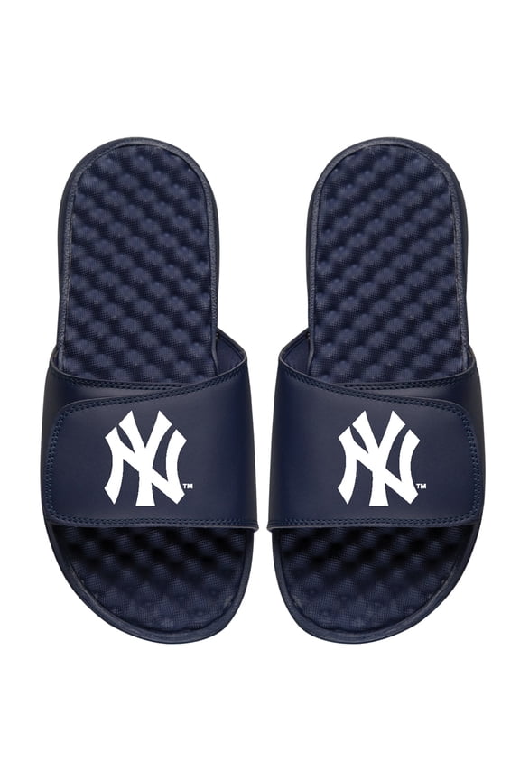 Youth ISlide Navy New York Yankees Alternate Logo Slide Sandals