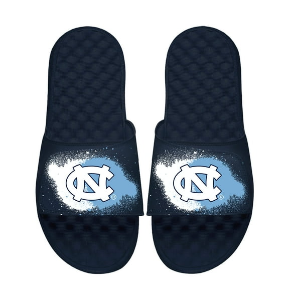 Youth ISlide Navy North Carolina Tar Heels Spray Paint Slide Sandals