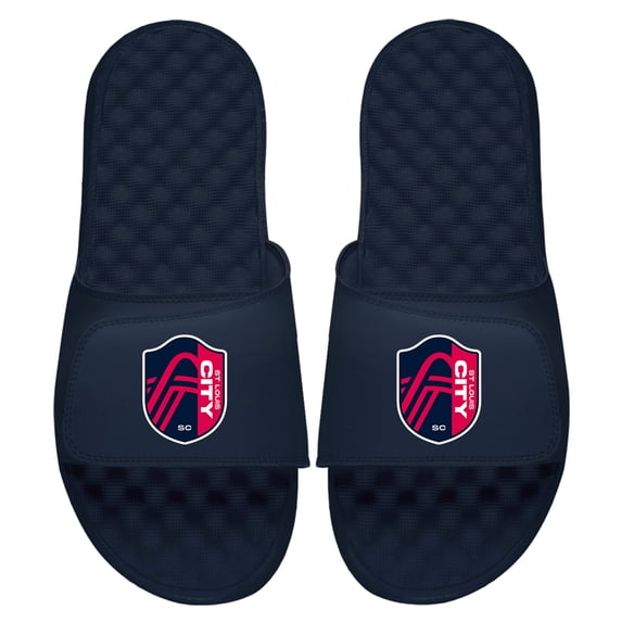 Youth ISlide Navy St. Louis City SC Primary Logo Slide Sandals
