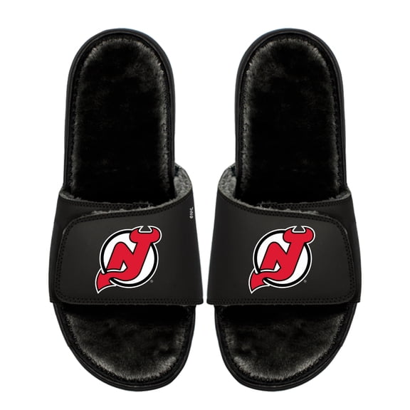 Youth ISlide  New Jersey Devils Logo Fur Slide Sandals