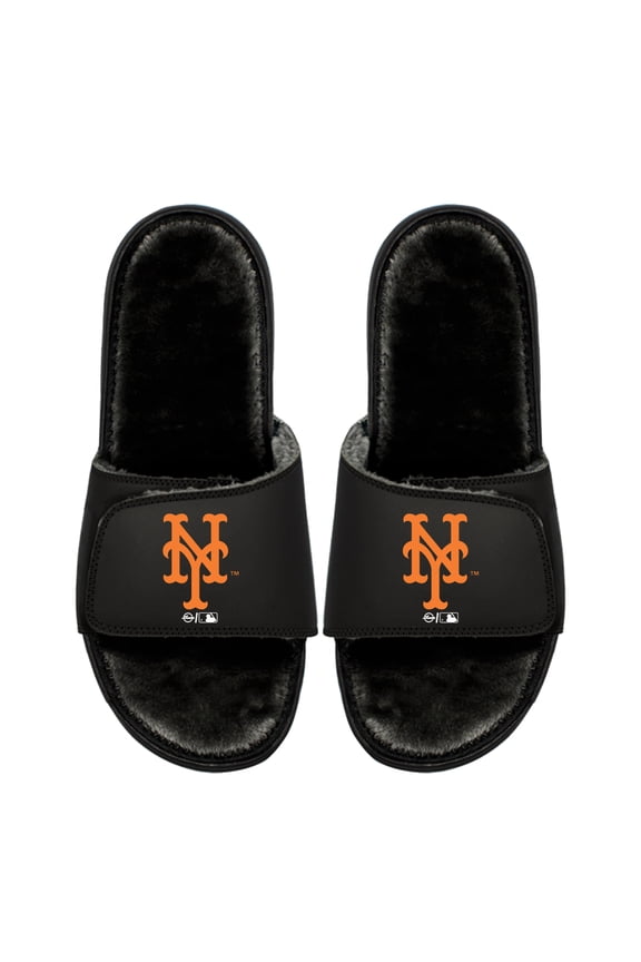 Youth ISlide  New York Mets Logo Fur Slide Sandals