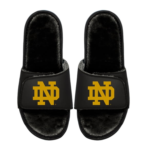 Youth ISlide Notre Dame Fighting Irish Logo Fur Slide Sandals