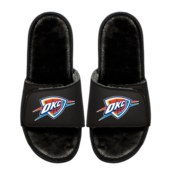Youth ISlide  Oklahoma City Thunder Logo Fur Slide Sandals