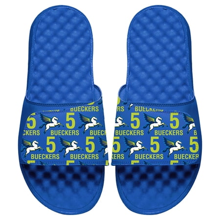 Youth ISlide Paige Bueckers Royal Dallas Wings 2025 WNBA Draft Team Pattern Slide Sandals