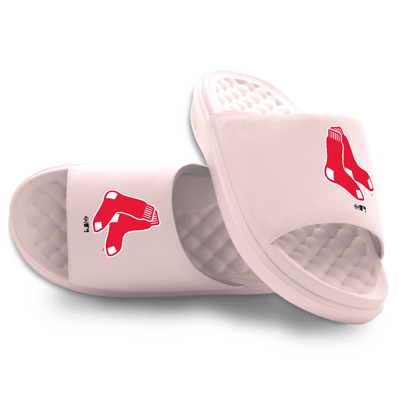 Youth ISlide Pink Boston Red Sox Primary Motive Slide Sandals
