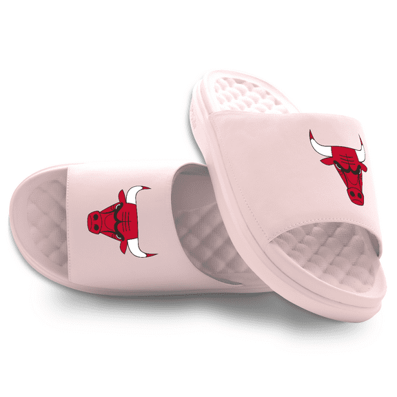 Youth ISlide Pink Chicago Bulls Primary Motive Slide Sandals