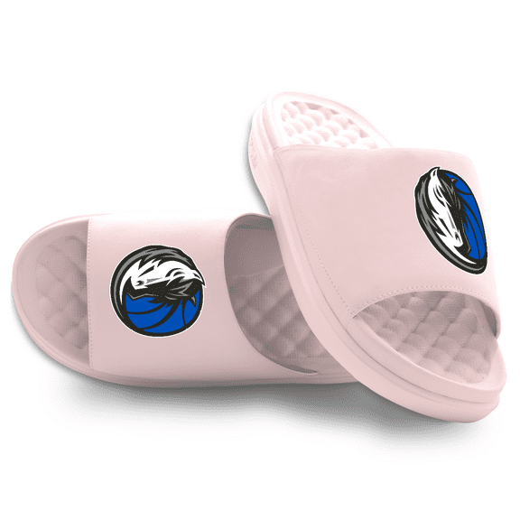 Youth ISlide Pink Dallas Mavericks Primary Motive Slide Sandals